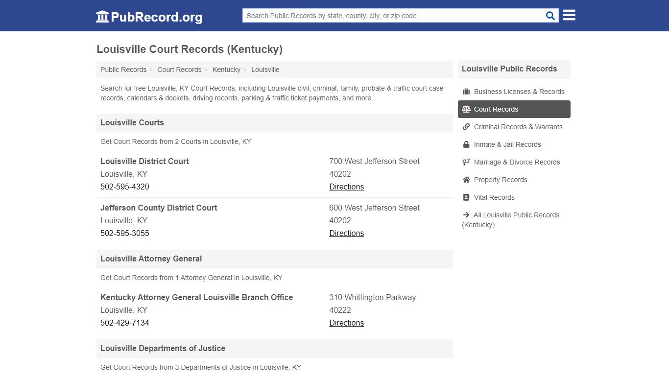 Free Louisville Court Records (Kentucky Court Records) - PubRecord.org